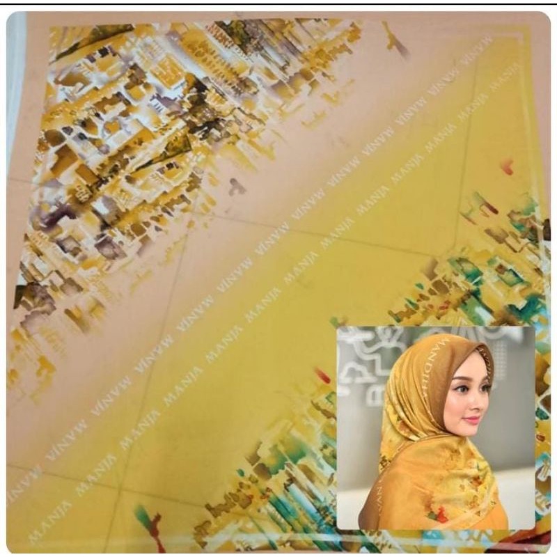 HIJAB SEGI EMPAT VOAL MOTIF IRWAN GINAWAN