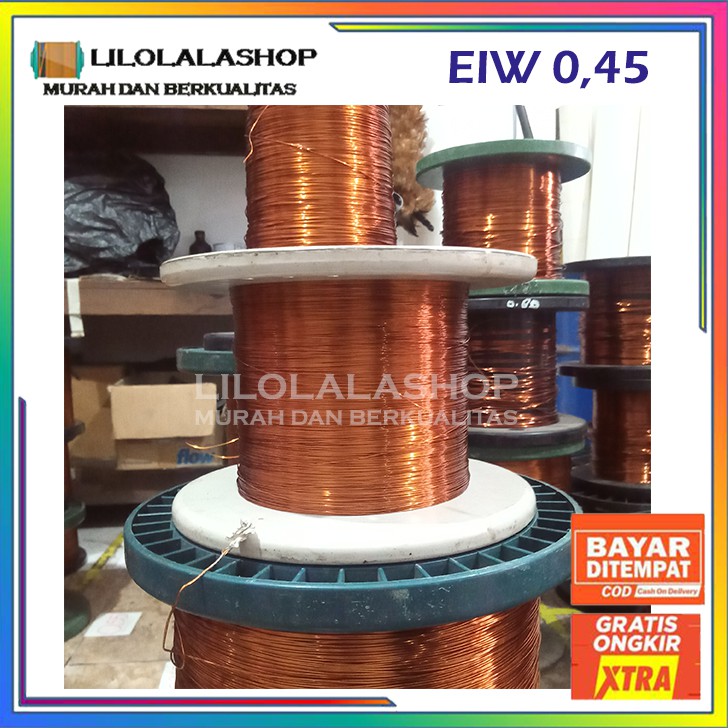 Jual KAWAT TEMBAGA EMAIL 0,45 EIW 0,45 0.45 mm GULUNG DINAMO TRAFO