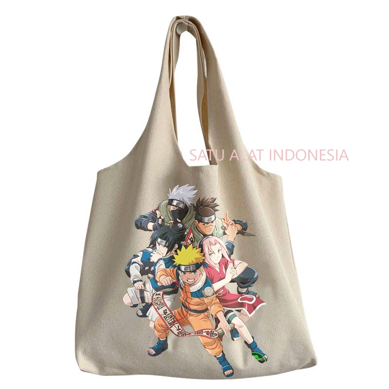 BLACK CANVAS  ANIME TOTEBAG 3.0 BESAR 100% CANVAS ORIGINAL