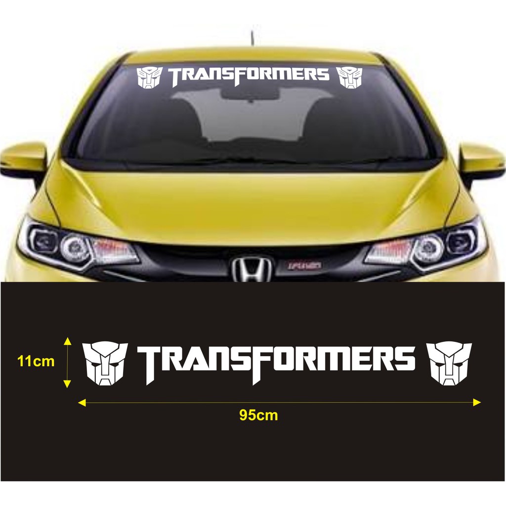 Sticker Stiker Kaca Depan Mobil Transformer Autobot Windshield