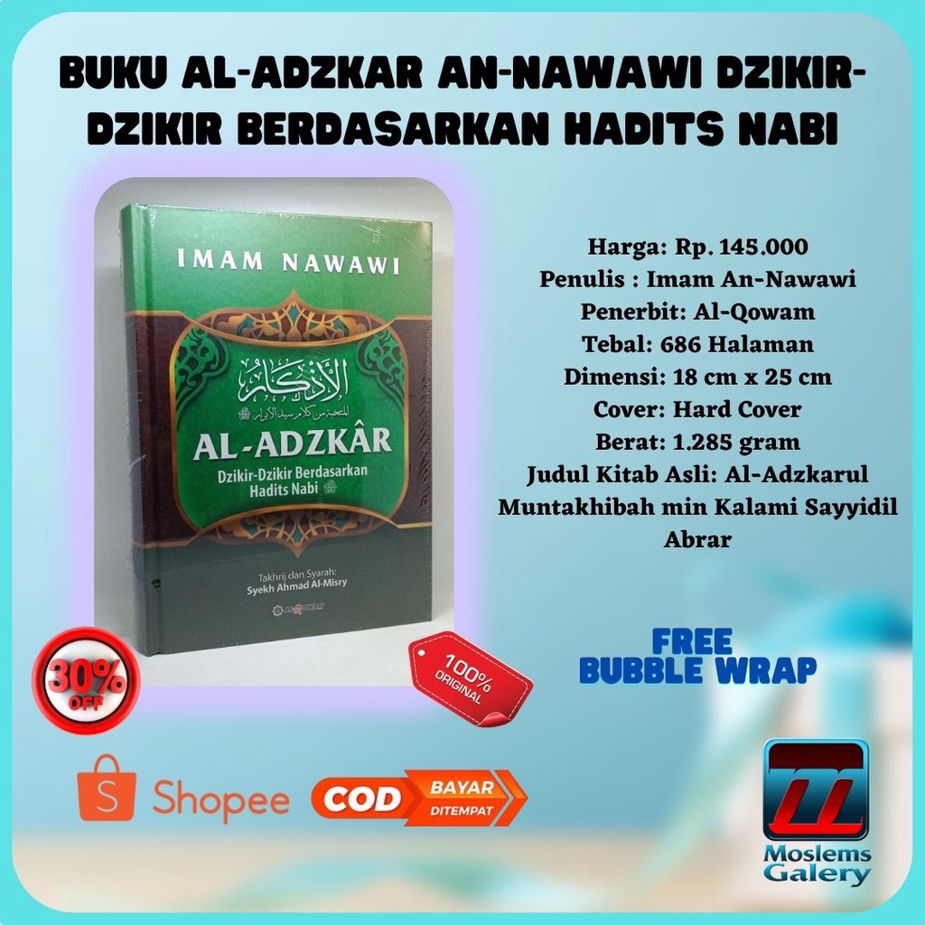 Jual Buku Al Adzkar An Nawawi Dzikir Dzikir Berdasarkan Hadits Nabi Shopee Indonesia