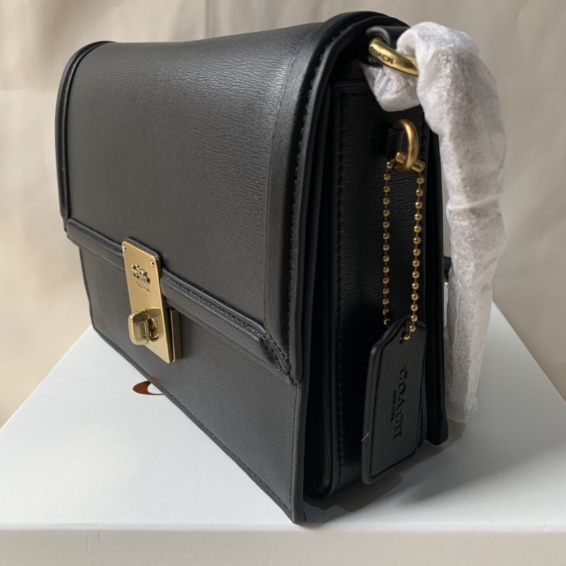 COACH HUTTON SHOULDER BAG BLACK 88342