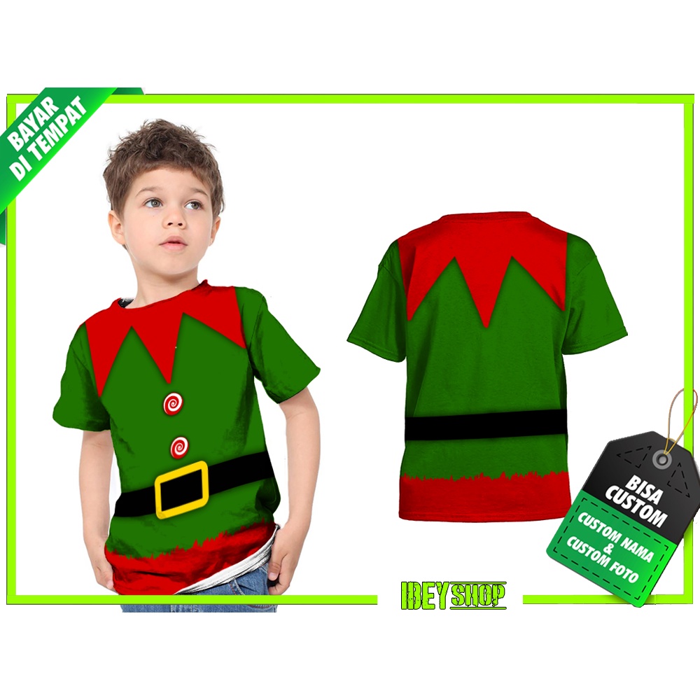 Tshirt Kaos Baju Anak NATAL MERRY CHRISTMAS 2021 25 Fullprint Sublime
