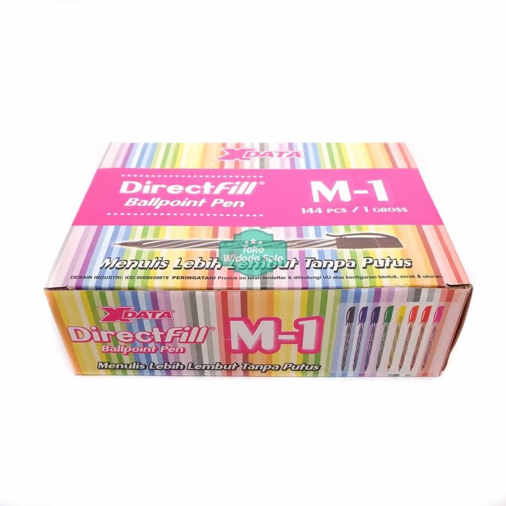

1 GROSS Pulpen X Data M1 Hitam Bolpoin Ballpoint Ulir DF Pen BLK - Isi 144 Buah