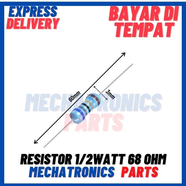 [PAS-9484] RESISTOR 1/2WATT 68OHM