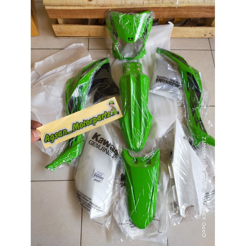 full cover body Dtracker new hijau PNP KLX 150 BF original Kawasaki