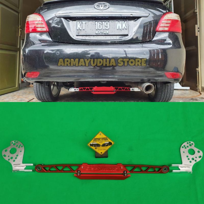 Lower tie bar blackworks beaks merah honda jazz brio yaris agya ayla HRV etios mazda 2 City