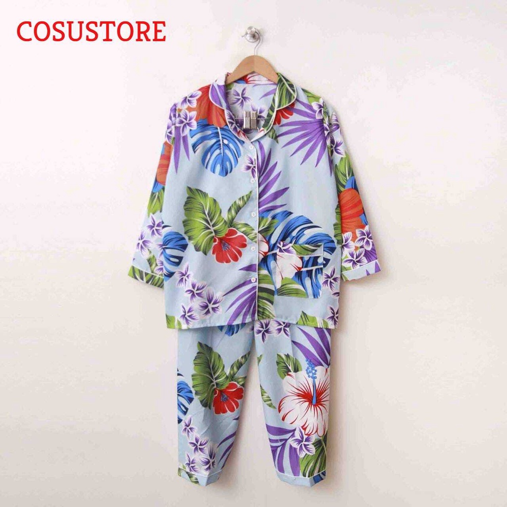 BAJU TIDUR WANITA/PIYAMA WANITA MOTIF KATUN DAILYSET PIYAMA WANITA MURAH