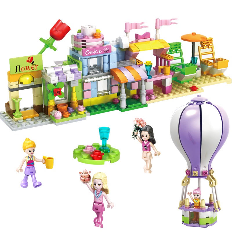 Mainan Lego 4 in 1 Bricks Coffee Shop Barbie Edukasi Anak DIY