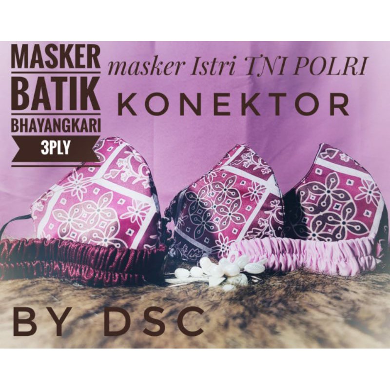 Masker batik Bhayangkari / masker bhayangkari polos