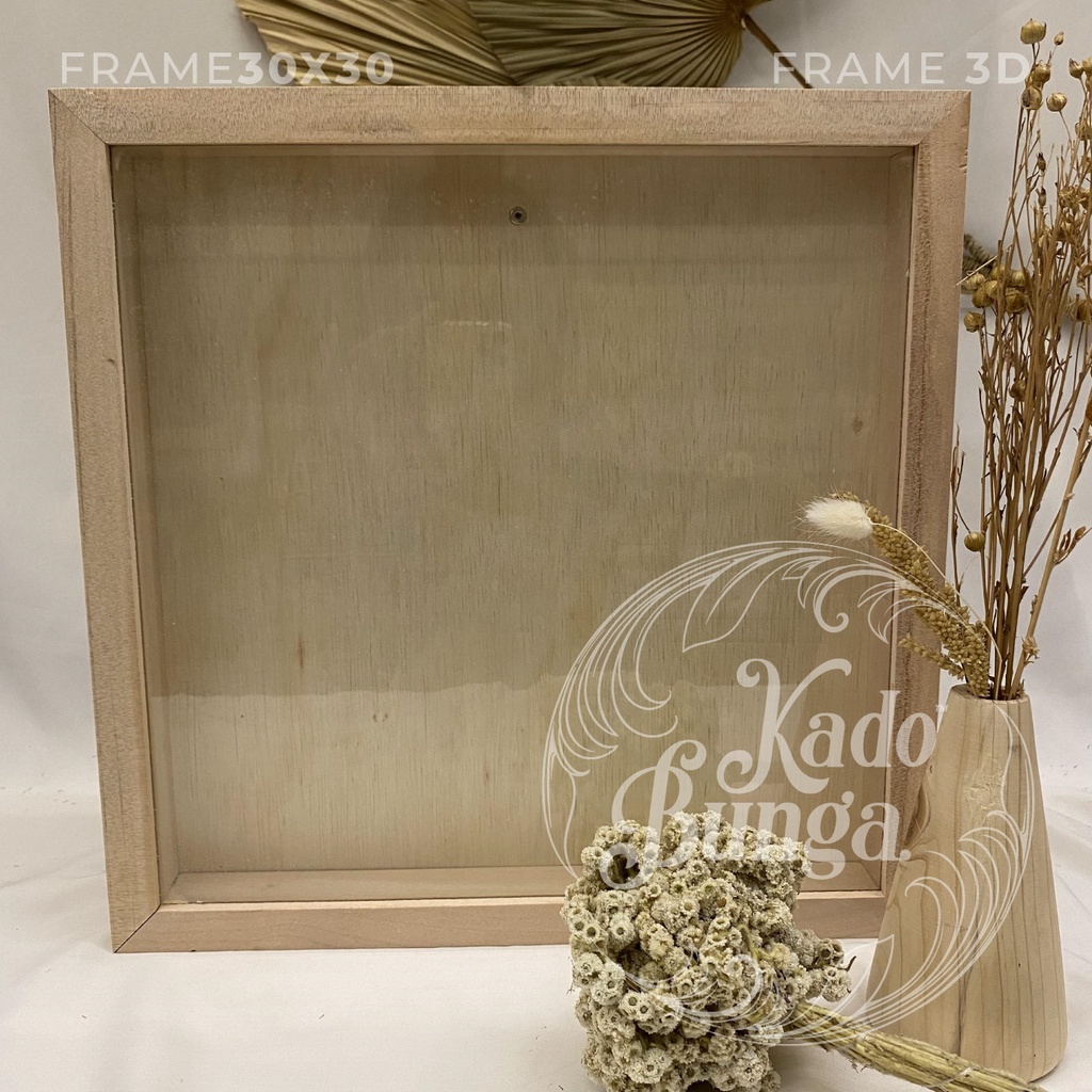 FRAME/PIGURA KAYU/WOODEN FRAME 3D 30x30cm COCOK UNTUK KADO HADIAH UNTUK BESTIE | KADO COWOK | HADIAH