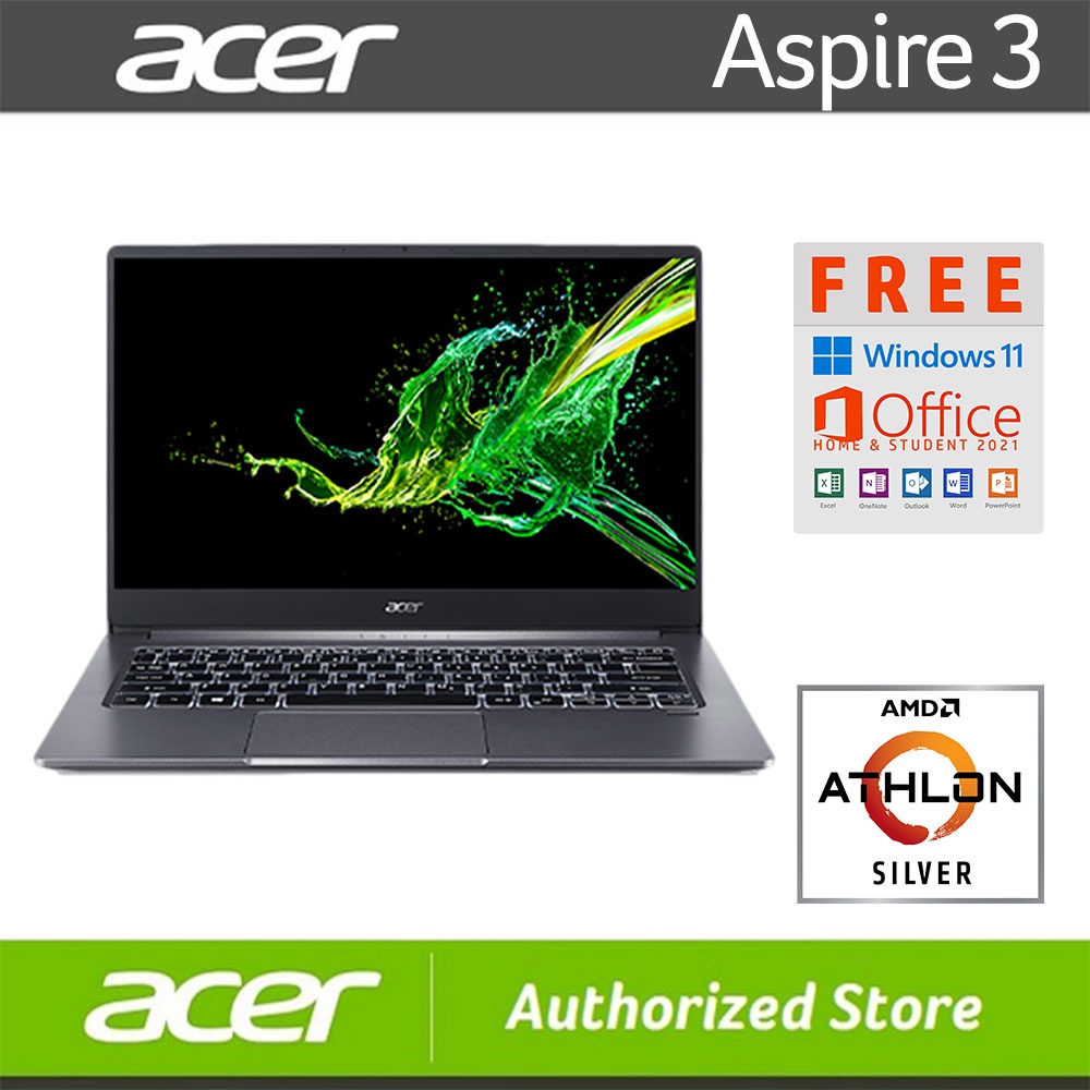 Acer Aspire 3 A314-22-R430-Athlon Silver A3050U-4GB-256GB-Win & OHS