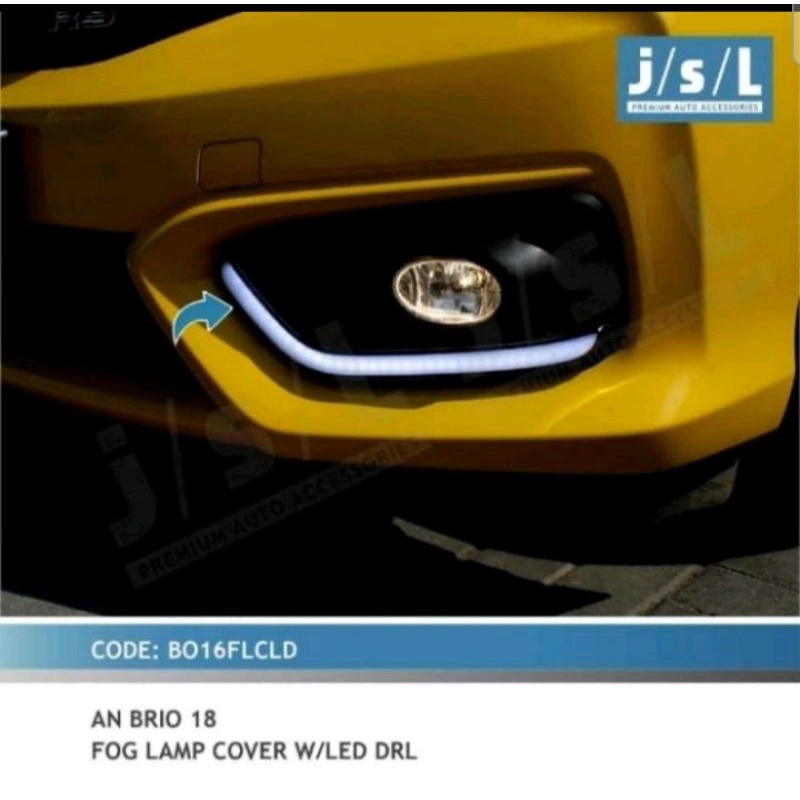 foglamp DRL led all new Brio 2018-2020 witth Running sein dengan lampu