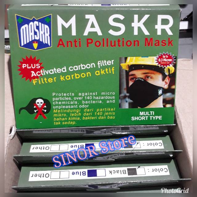 Masker Karbon Aktif MASKR Pendek Safety Carbon Polution Mask