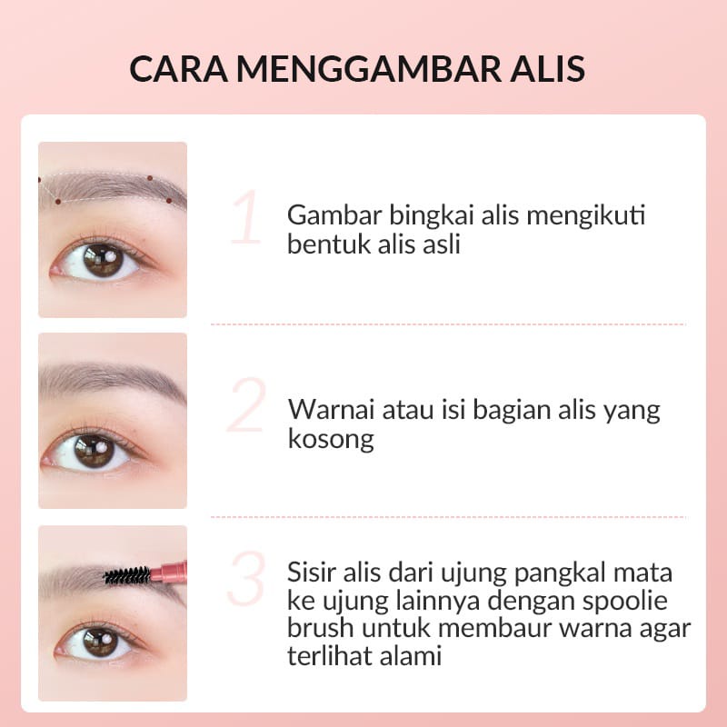 COLORKEY x BIOAQUA Fine Brow Sclupting Pencil Pensil Alis Waterproof Eyebrow Pencil Alis 3 Colours Tahan Air dan Keringat