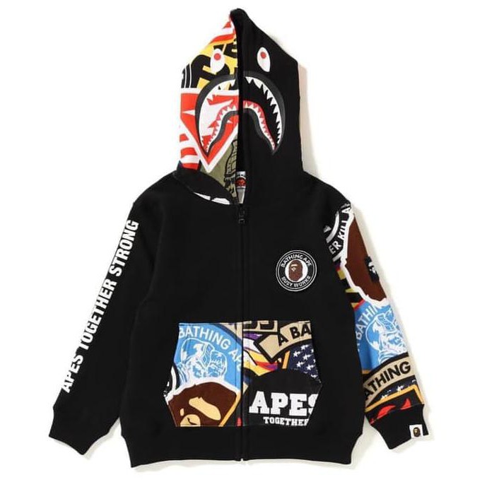 bape shark hoodie kids