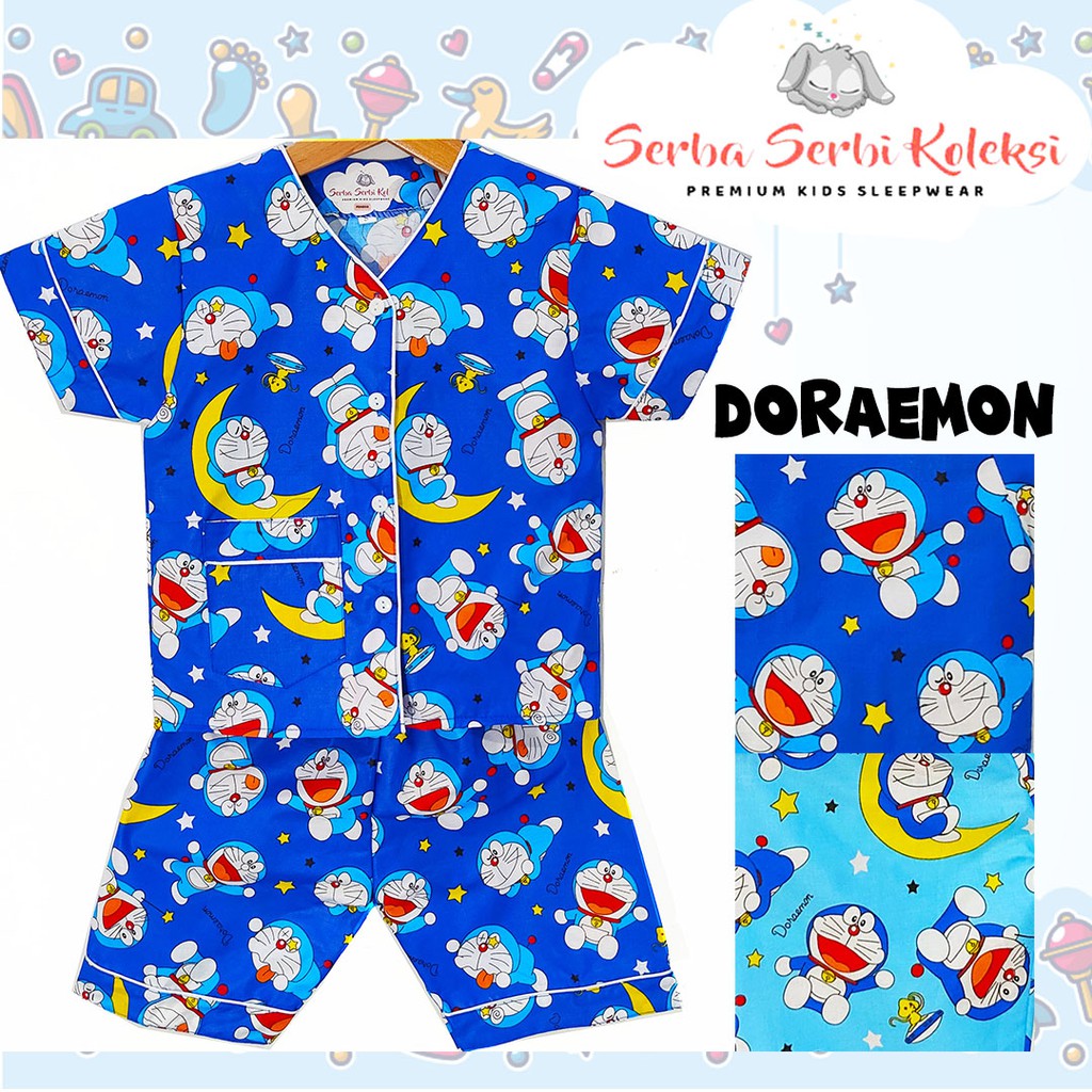 PIYAMA ANAK CELANA PENDEK / BAJU TIDUR ANAK KATUN PREMIUM ...