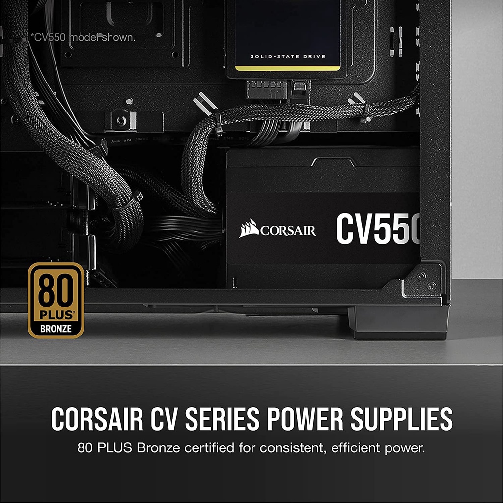 Corsair CV750 750Watt 80 Plus Bronze Certified Power Supply PSU CV 750