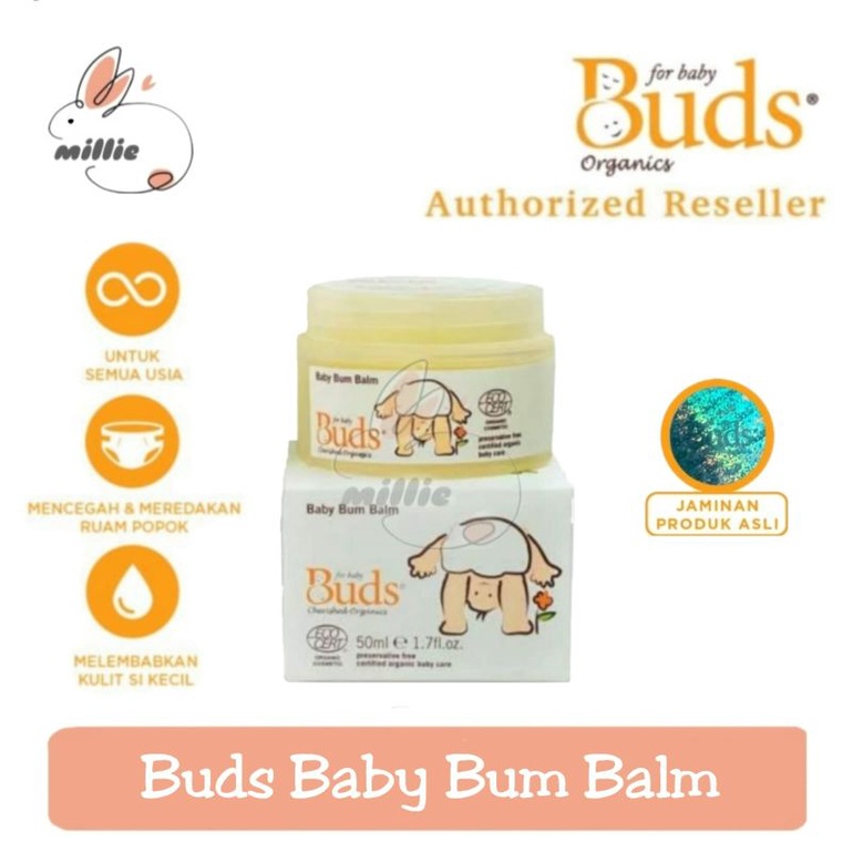 Buds Organic Baby Bum Balm - Lotion Ruam Popok Pantat Bayi dan Anak