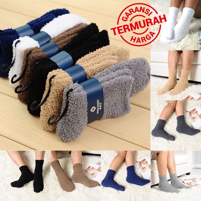 Kaos Kaki wool thermal socks unisex cowok cewek wol hangat tebal pria wanita import