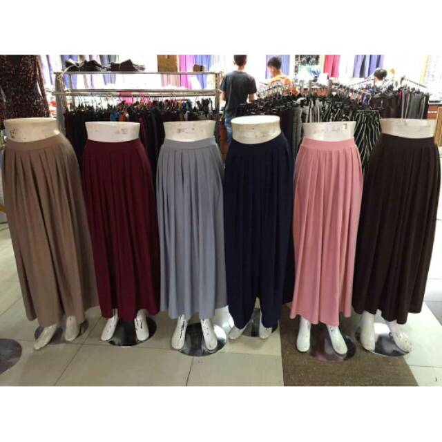 Rok celana/Kulot Rempel / Kulot jumbo / Kulot lebar / Kulot panjang