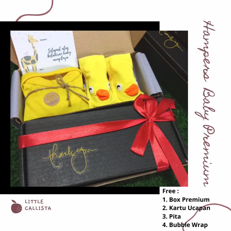 Hampers Baby Hadiah Kado Lahiran Bayi Baby Gift Set Bayi Perempuan Laki Laki-SET KK KUNING