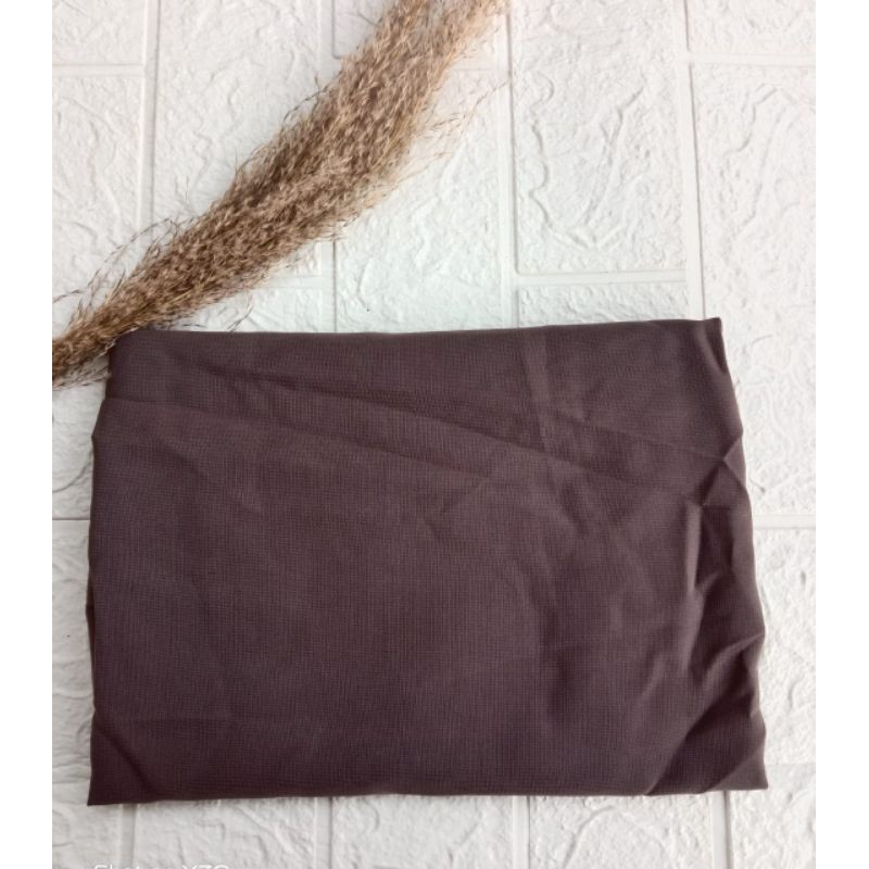 Bergo Maryam Simple Tali Jilbab Siria Wolfis Non Pet Daily Hijab Remaja-Coffe