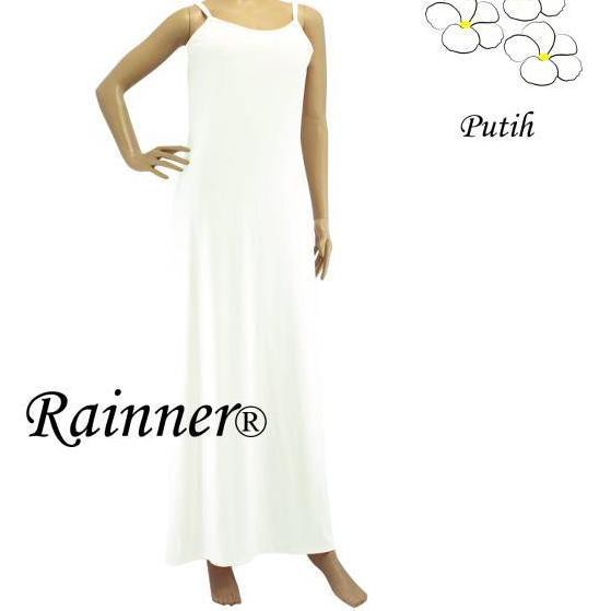 *Ready / Rainner Dalaman Kaftan/Tanktop Panjang/Inner Kaftan Warna Putih .,,.,.,