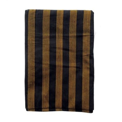 KAIN TENUN LURIK MOTIF HITAM LIR COKLAT/EMAS