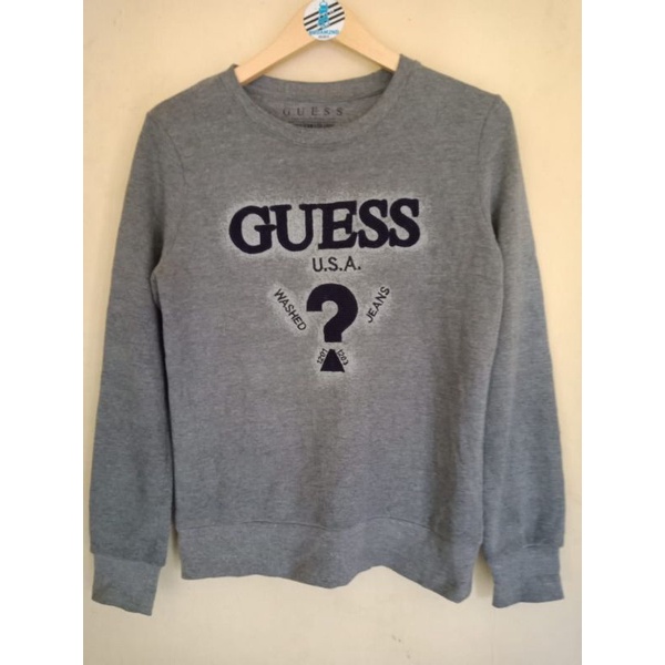 Crewneck Guess Abu Bordir