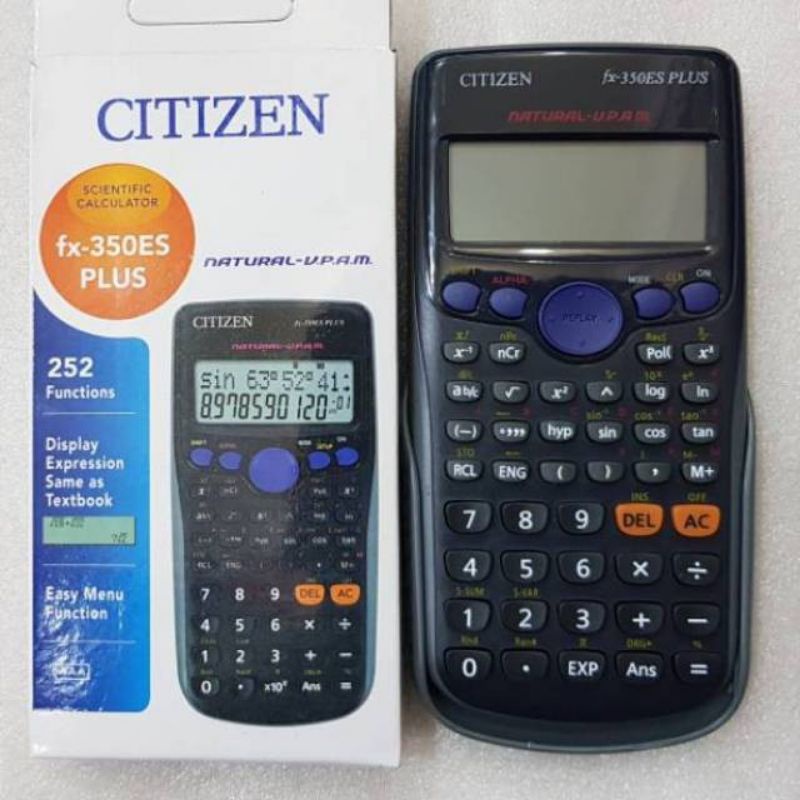 KALKULATOR scientific CITIZEN FX-350ES plus calculator ilmiah sin cos tan hello kitty doraemon