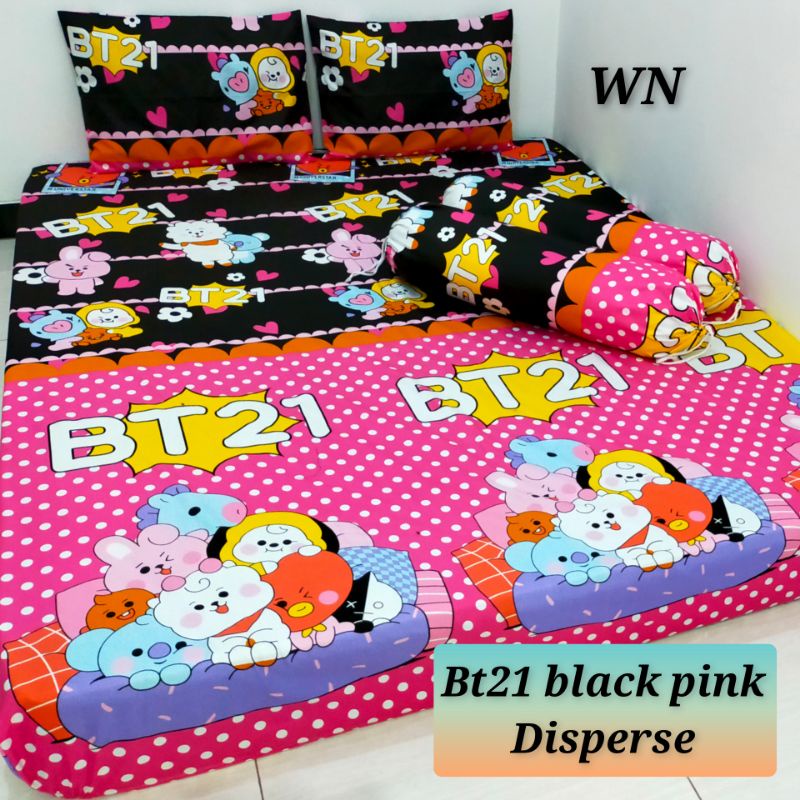 Waty grosir motif bt21 SARBAN SARGUL SERASI/CANTIK!! MOTIF BT21 Produksi Sendiri Sprei Homemade Murah