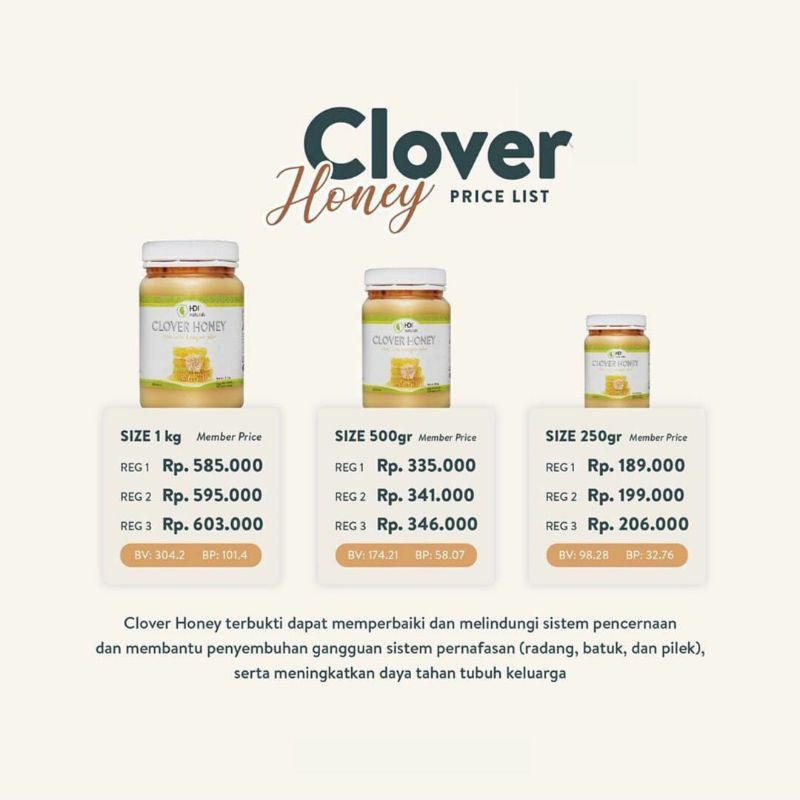 MADU CLOVER HDI JAKARTA ORIGINAL 1 kg