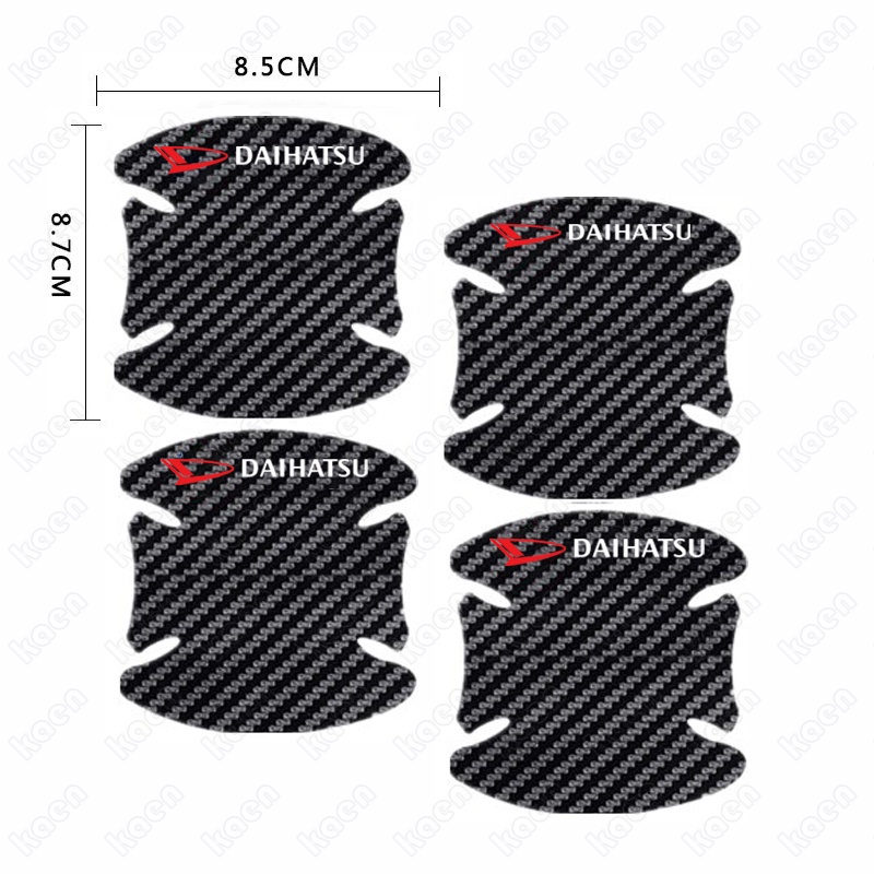 4 / 8pcs Stiker Pelindung Gagang Pintu Mobil Anti Gores Bahan Carbon Fiber Untuk Rockyla Xenia Ceria Taruna Classy