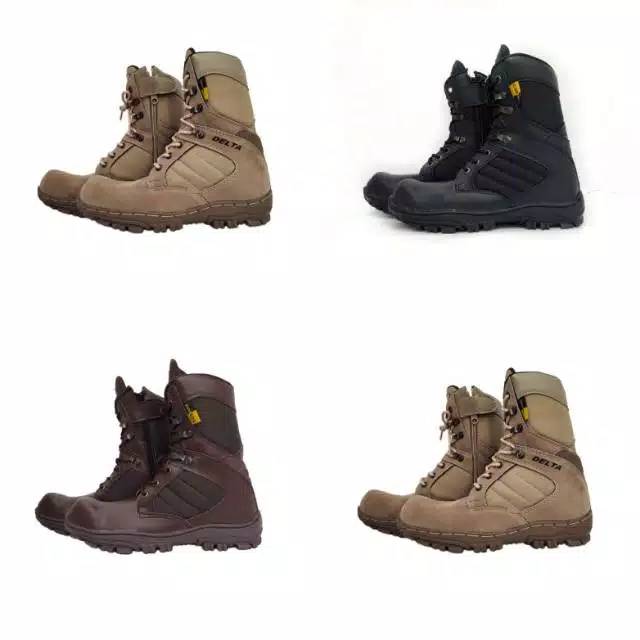 Sepatu Pria Boots Delta 8 inci ujung besi termurah