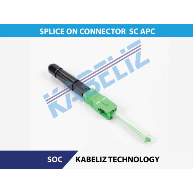 Splice On Connector SOC Konektor SC APC Sambungan Fiber Optik FTTH