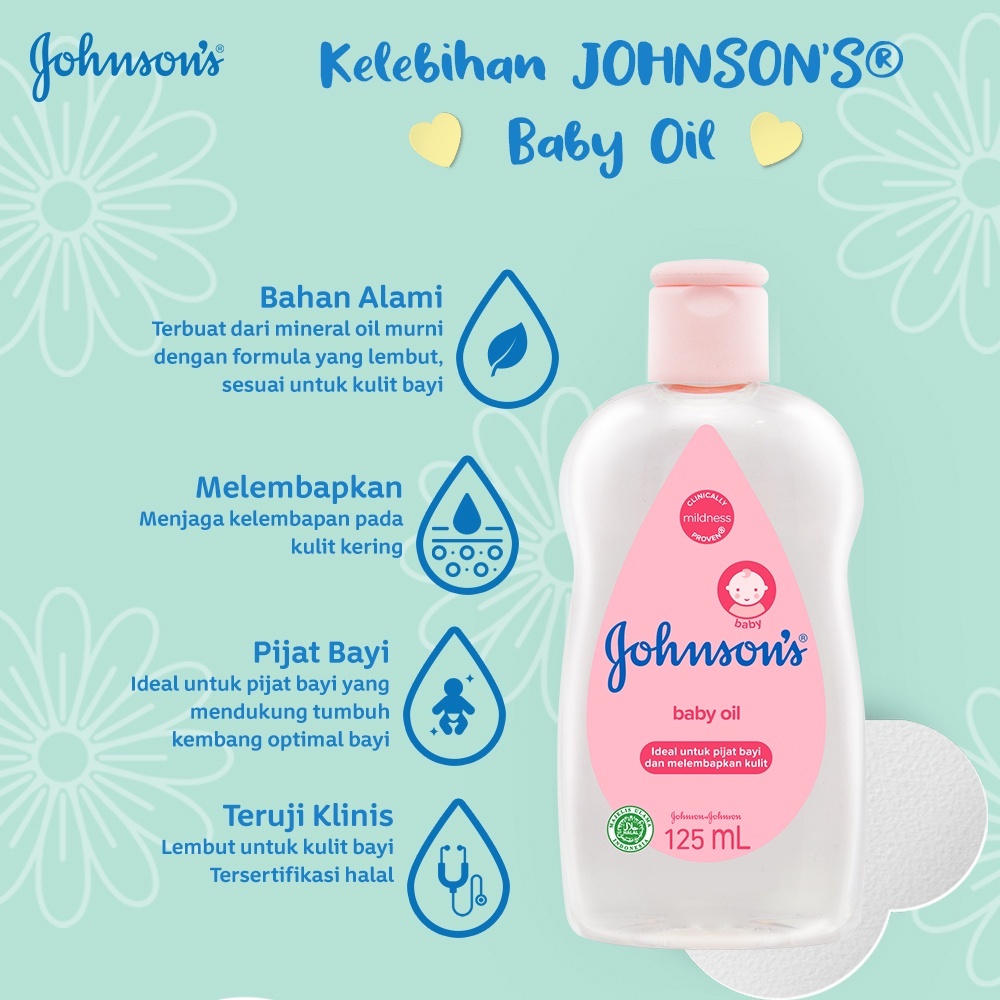 JOHNSON'S Baby Oil - 125ml/Oil Bayi