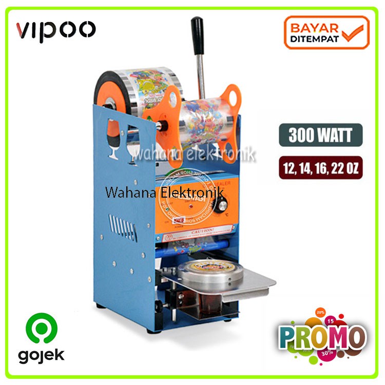 Vipoo Cup Sealing Machine Cup Sealer Press Plastik Mesin Press Gelas Plastik