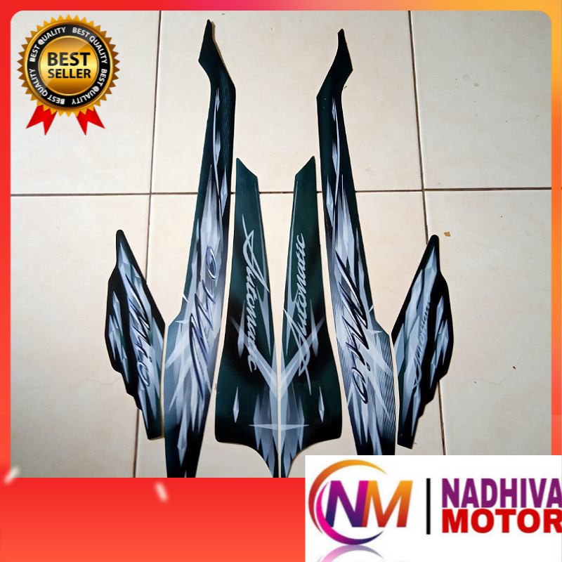 stiker striping motor mio sporty 2009 hitam