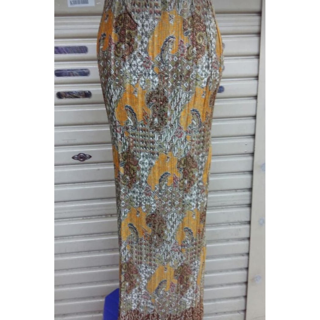 Rok Plisket Motif Mojang Gold / Mojang Merah / Mojang Tosca / Mojang Pink