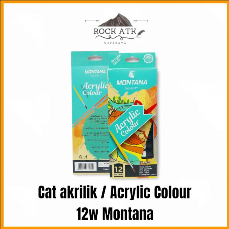 

Montana Arcylic Colours (set) - Cat Akrilik 12 Warna 6ML