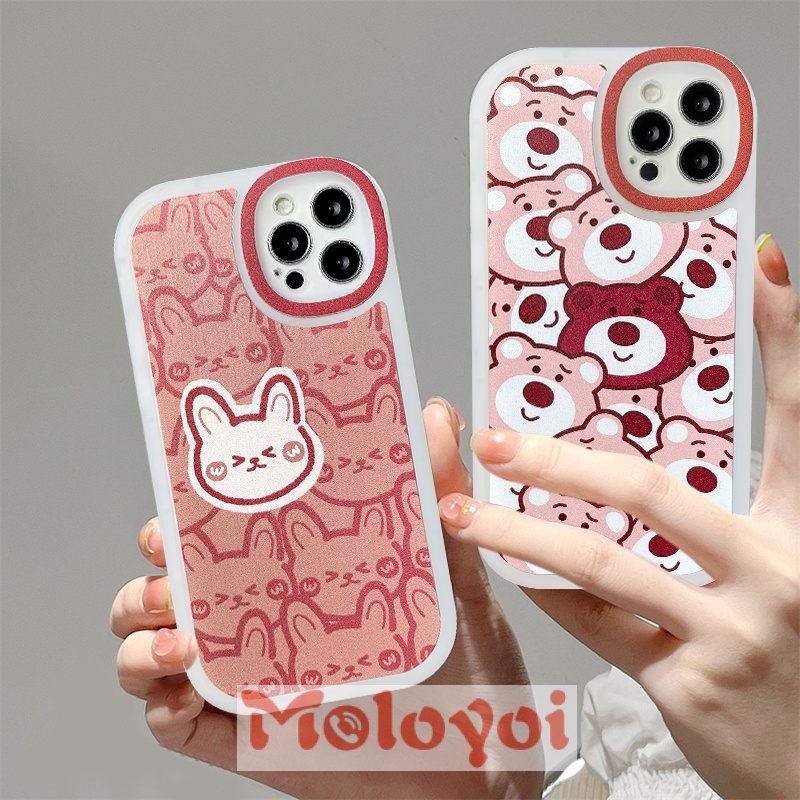 Soft Case TPU Motif Beruang / Kelinci Untuk iPhone 6 7 8 6s Plus 12 1113 Pro Max XR X XS Max SE 2020