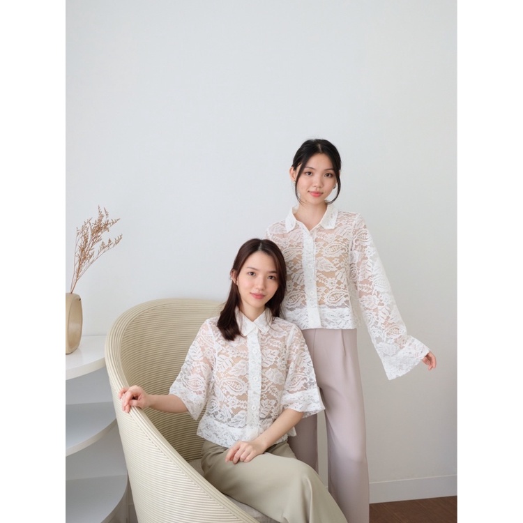 Kadaka O-0160 Outer Brukat Lace Short Sleeve