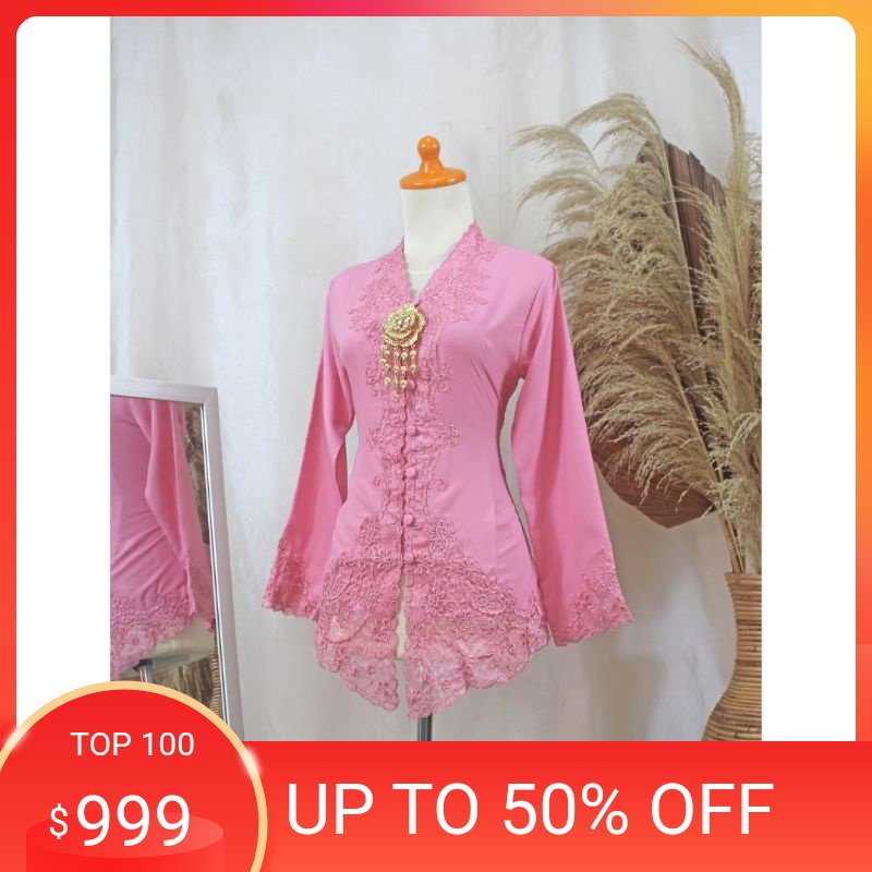 Promo % kebaya Encim Modern Muslim Hijab Murah Bahan katun Bordir Premium kutubaru kartini kebaya Ni
