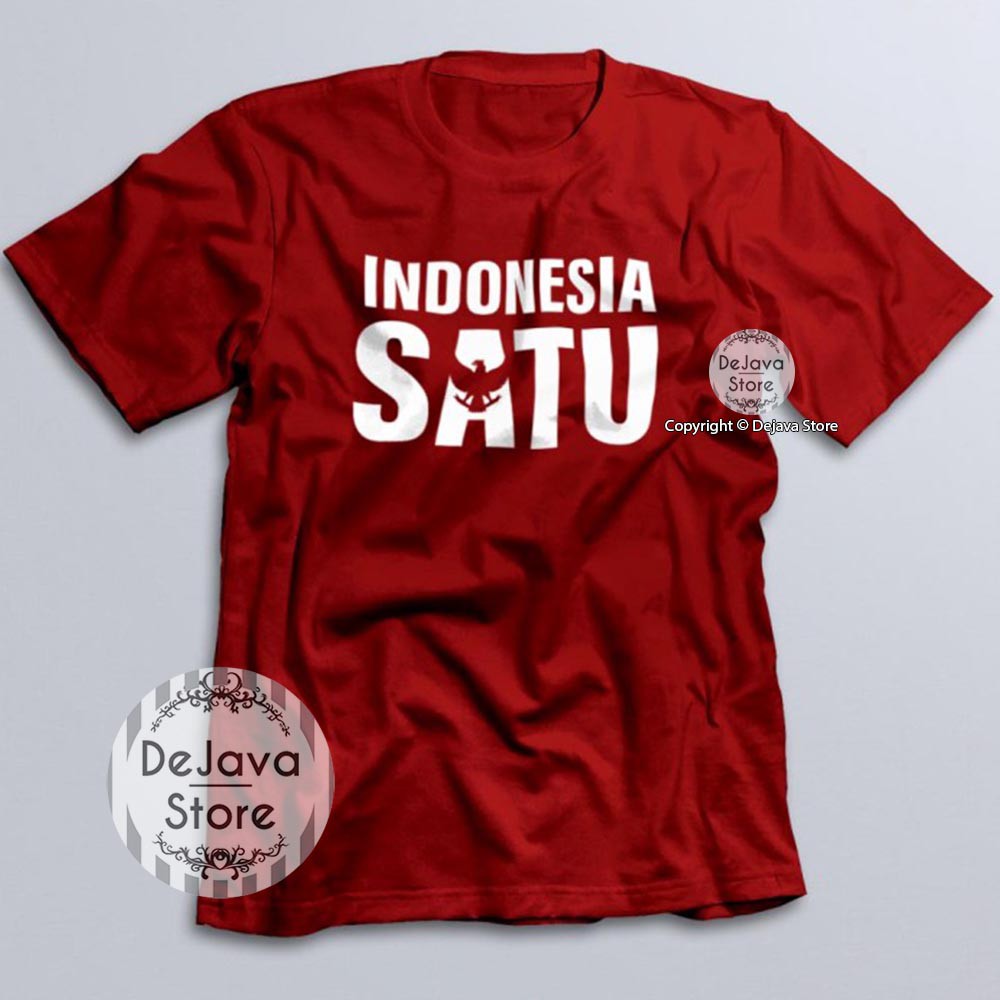 Kaos Distro Indonesia Satu Garuda Baju Kemerdekaan Agustus Cotton Combed 30s Unisex Premium | 1626-0