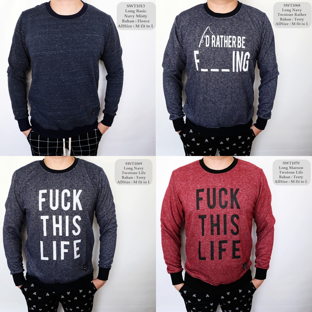 Sweater Cowok Keren / Sweater Fashion Terbaru / Sweater Gaul Hits G212