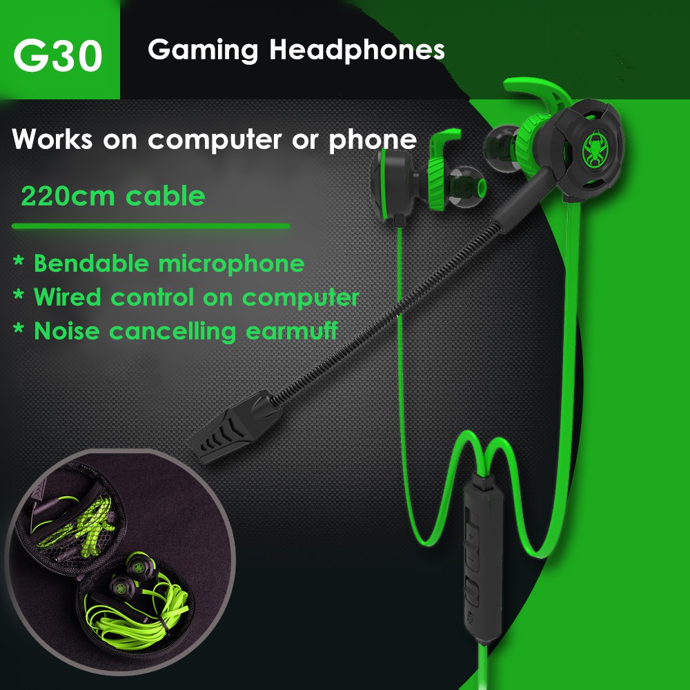 Plextone G30 Hammerhead Gaming Earphone DOTA CSGO PB Stereo Clean Bass