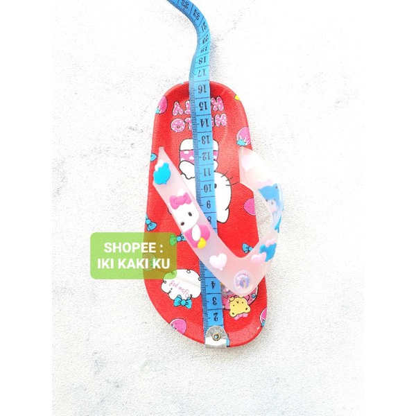 SANDAL IMPORT ANAK CEWEK HELLO KITTY SENDAL JEPIT BRESLIN 3015-2 KARET LENTUR RINGAN