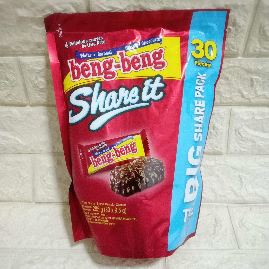 Mayora Beng Beng Kalpa Share it The Big Pack isi 30 pieces Wafer Sereal Cokelat Coklat Kelapa Snack Cemilan 285gr 285 gr