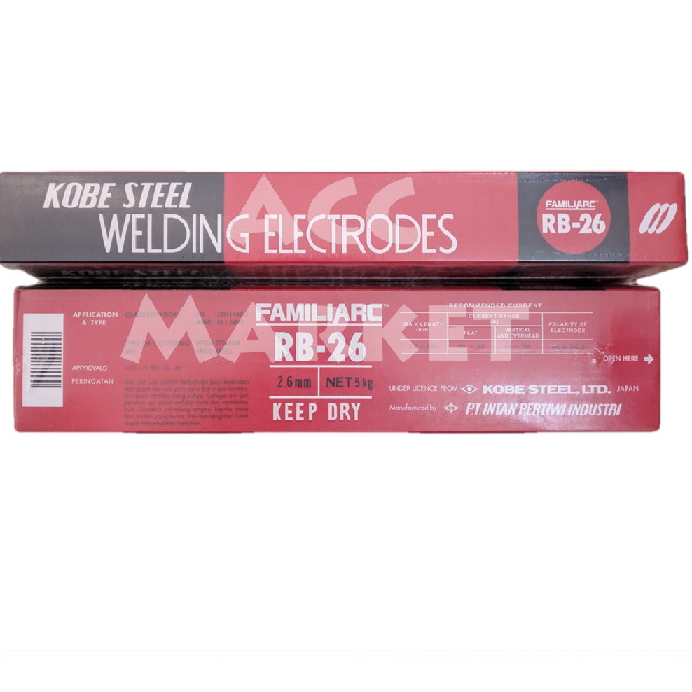 Kawat Las KOBE 5 Kg RB26 3.2 2.6 x 350 mm Listrik Welding